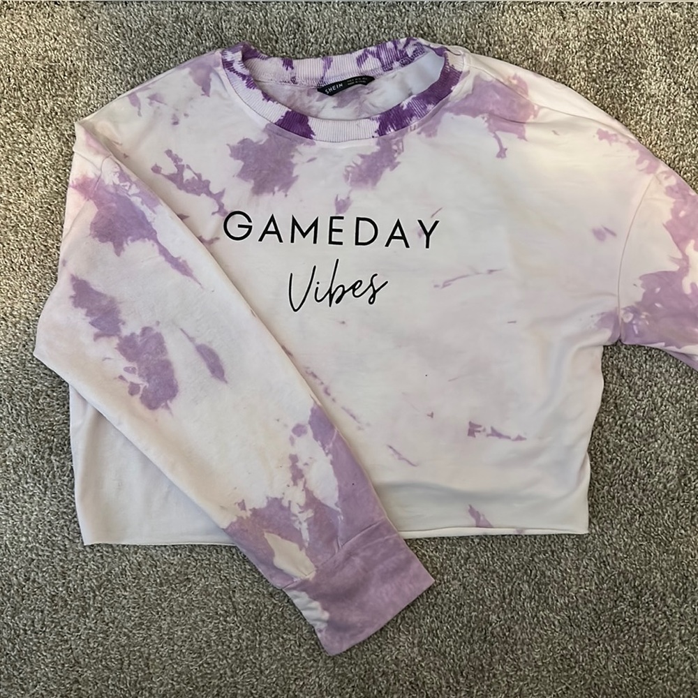 Ravens tie dye cropped sweatshirt